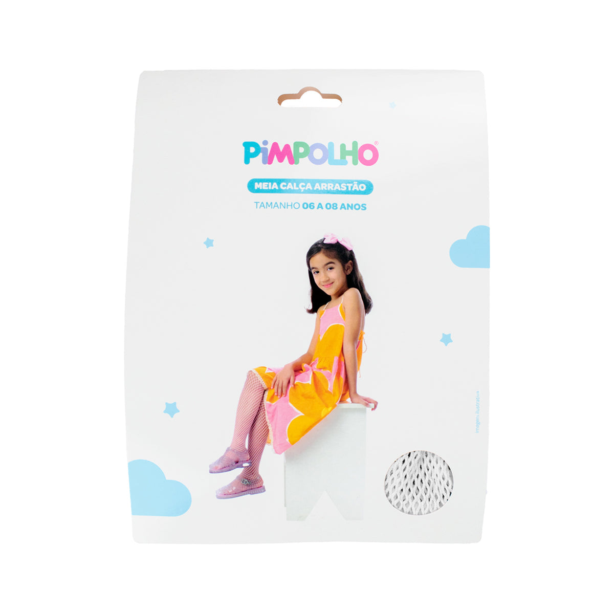 Meia Calça Infantil Feminina Pimpolho Arrastão 3 a 8 Anos