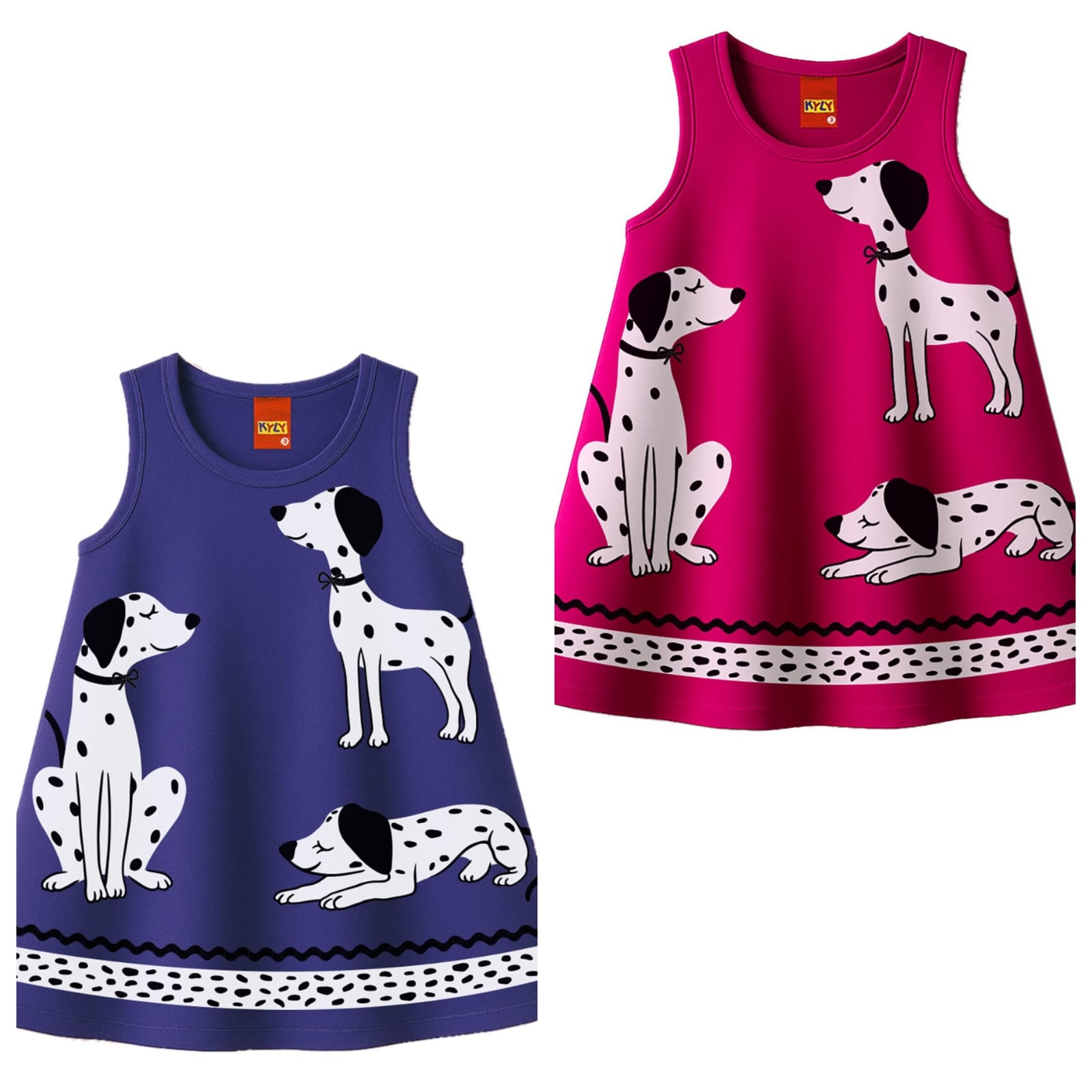 Vestido Kyly Infantil Menina Dalmatas Fofo E Estilo