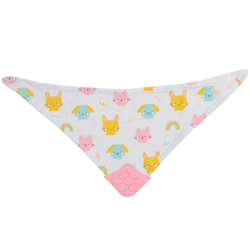 Bandana Bebê Buba com Mordedor de Silicone Estampada 4 Meses+