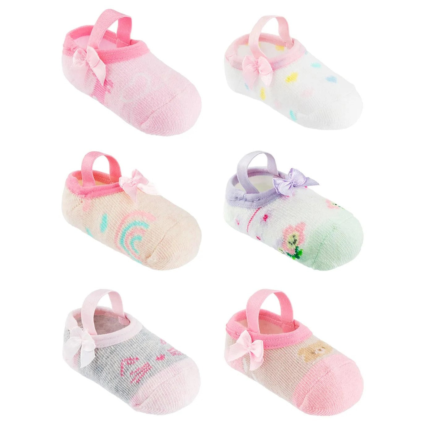 Meia Sapatilha Feminina Pimpolho Colorida Antiderrapante Infantil 00 ao 15