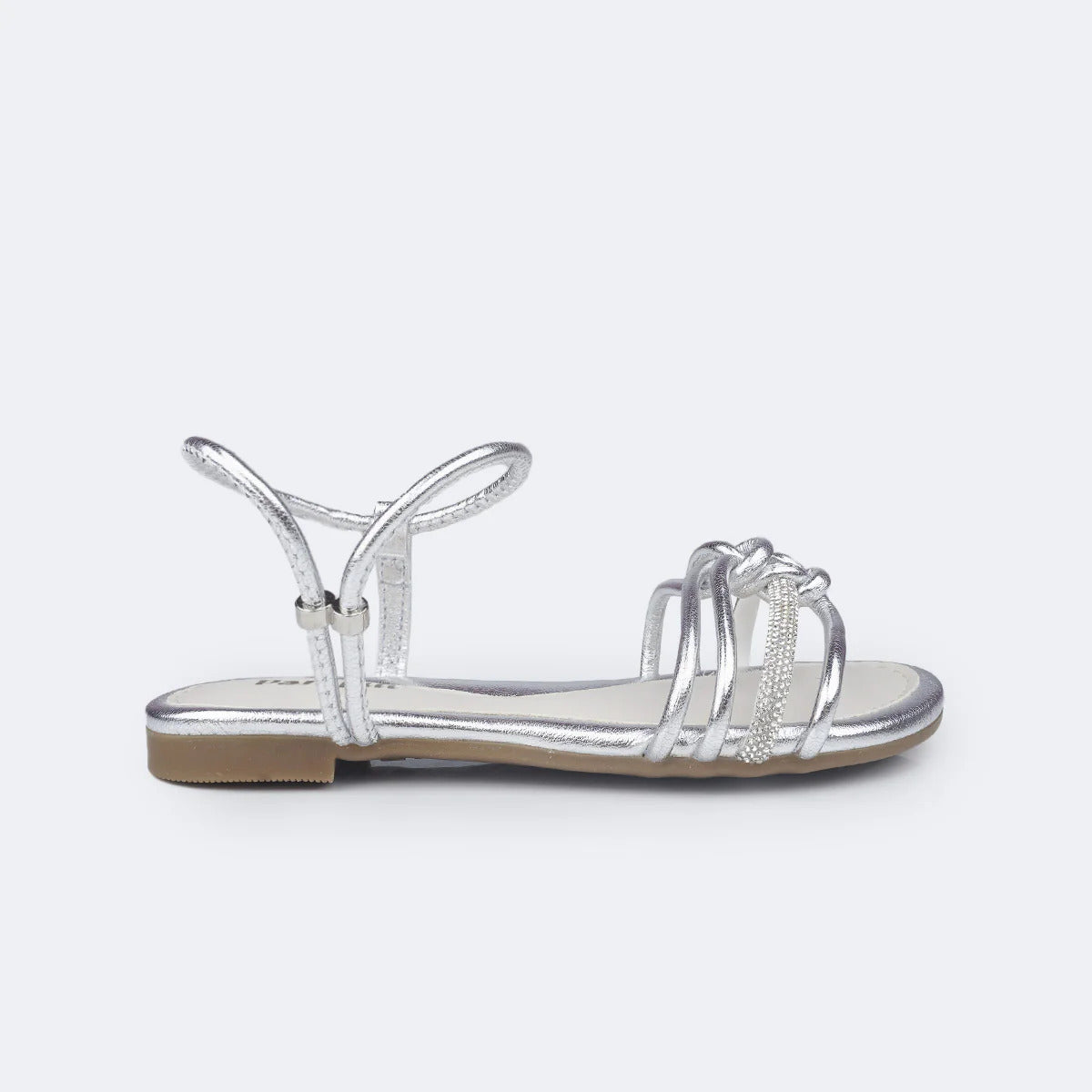 Sandália Infantil Feminina Pampili Iris Tiras Nó Strass