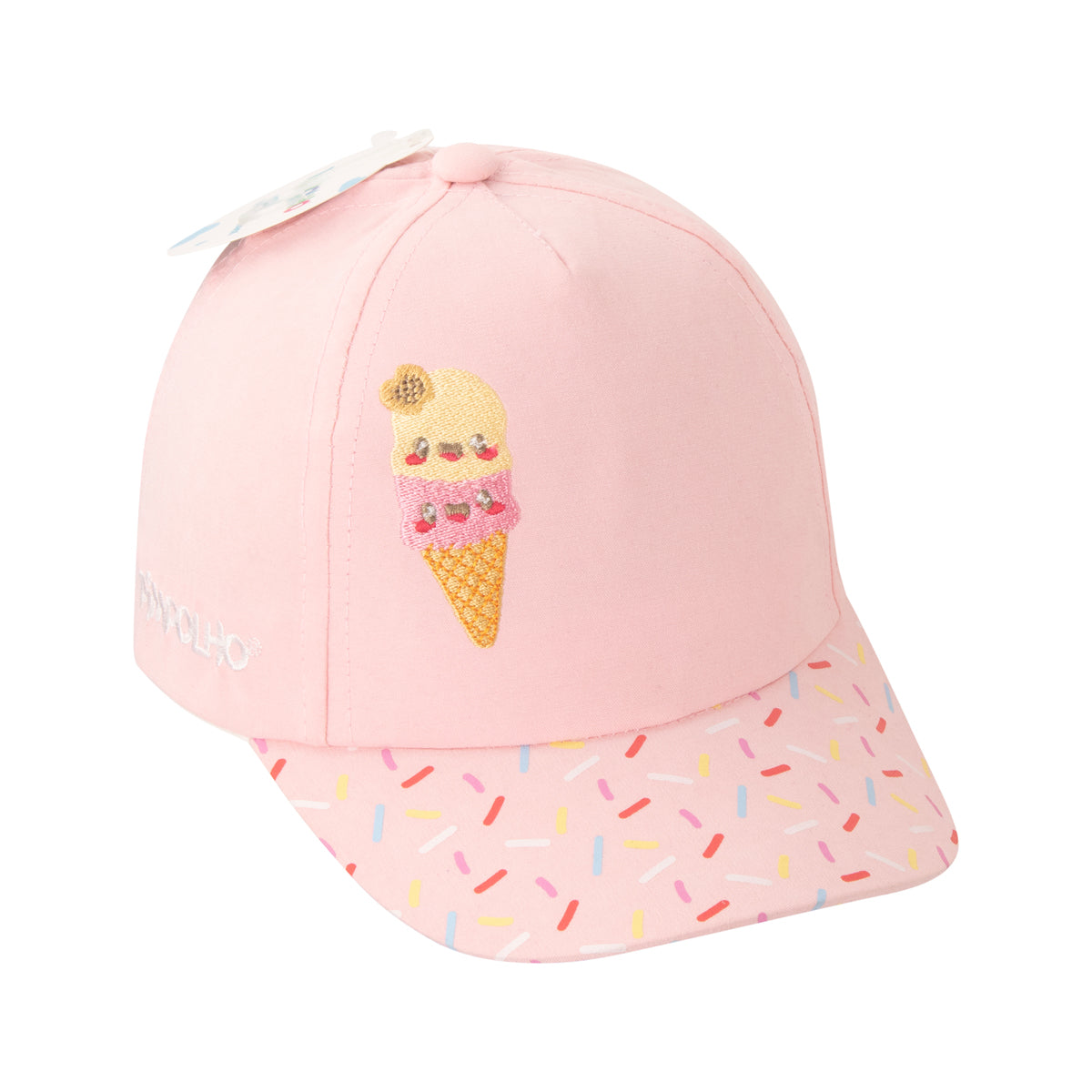 Boné Infantil Feminino Pimpolho Estampado com Velcro 01 a 02 Anos