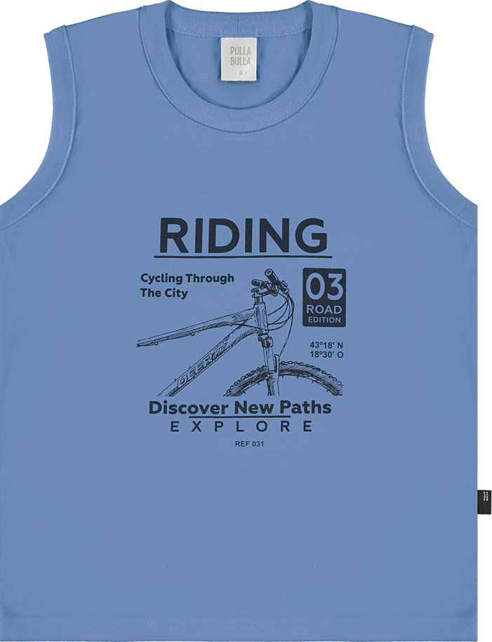 Regata Infantil Masculina Pulla Bulla Riding – Conforto e Estilo para os Dias Quentes