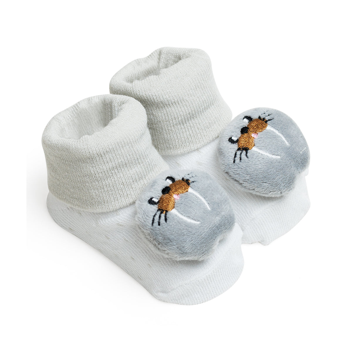 Meia Bebê Masculina com Bichinho e LED Pimpolho (0 a 6 Meses)