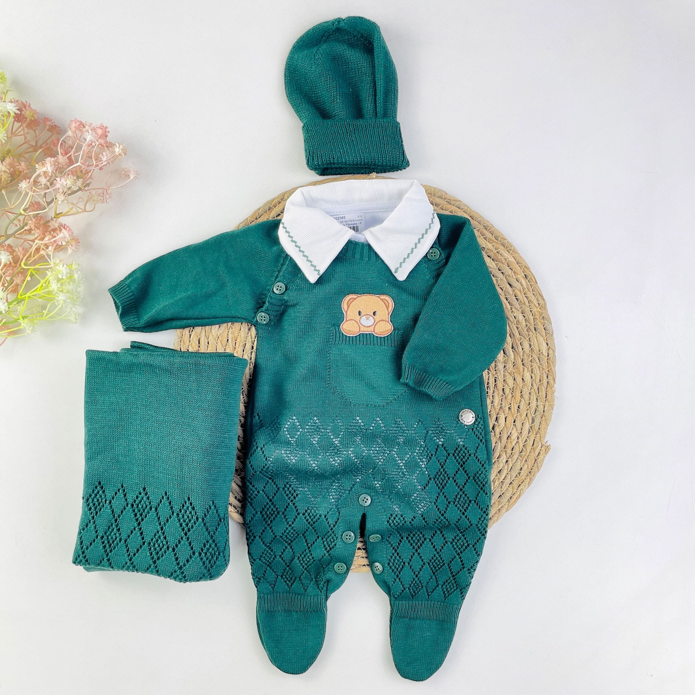 Saída De Maternidade Tamine Baby Marco Antonio 4 Pcs