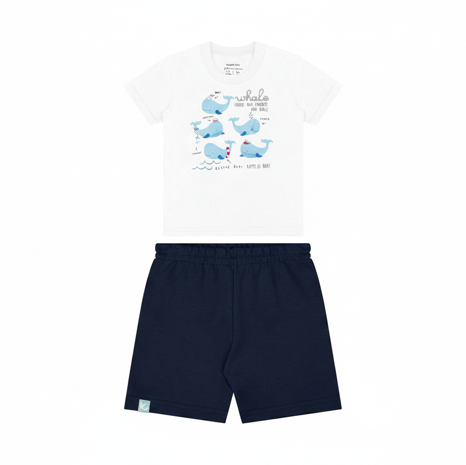 Conjunto Masculino Kamylus Whale Choose Your Favorite – Conforto e Estilo Infantil