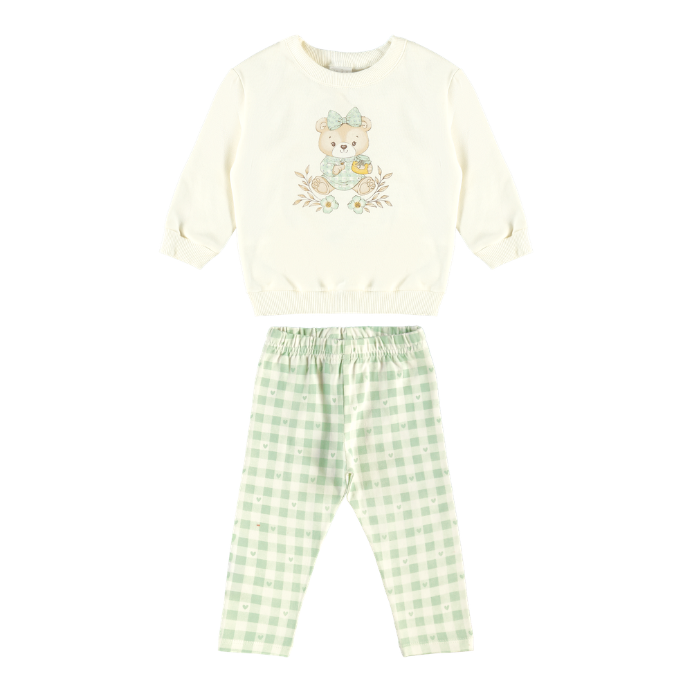 Conjunto Bebê Feminino Pulla Bulla Ursinha c/ Pote de Mel - Puro Aconchego e Doçura Clássica