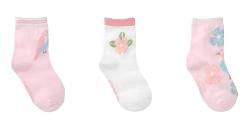 Kit Meia Feminina Pimpolho Colorida Com 3 Pares