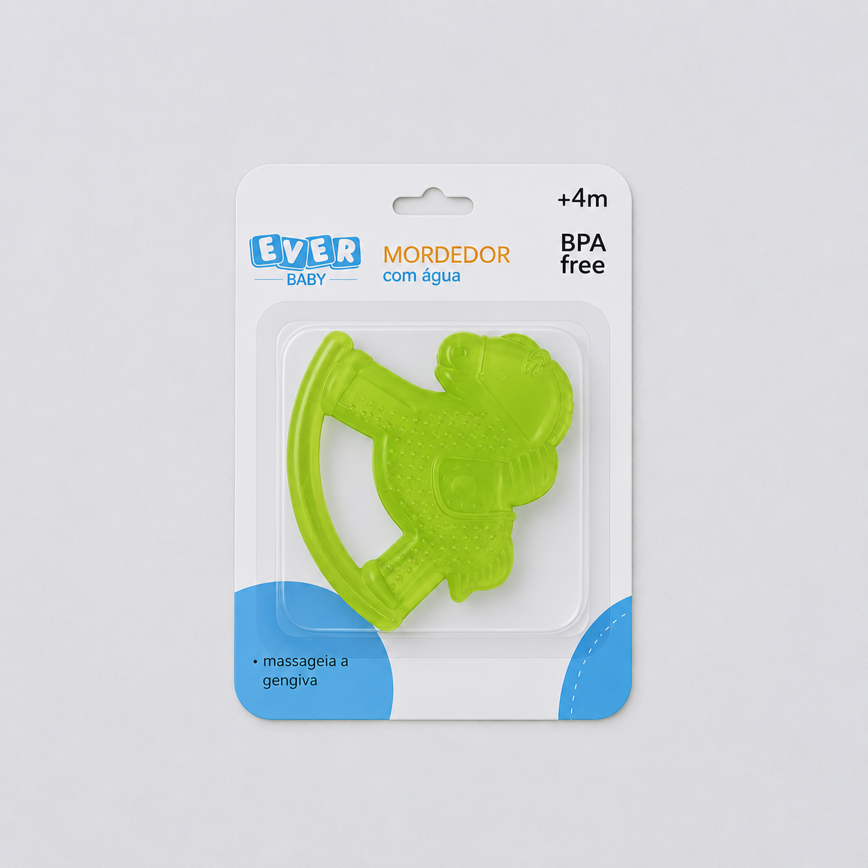Mordedor Infantil com Água Ever Baby +4M Livre de BPA
