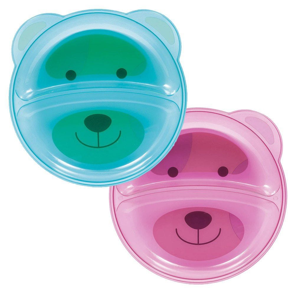 Prato Infantil Buba Ursinho com Divisórias Introdução Alimentar 6m+