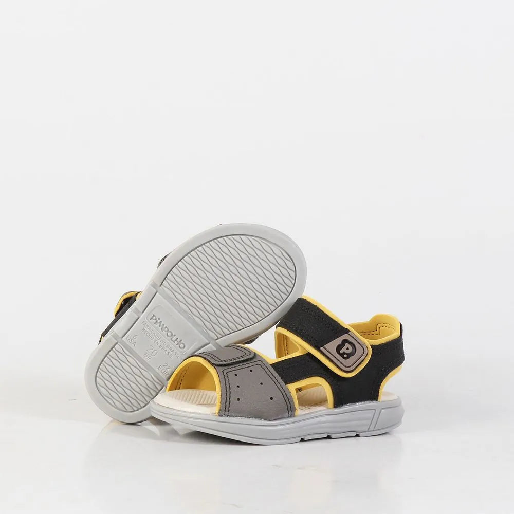Sandalia Masculino Pimpolho Papete Bicolor Com Velcro