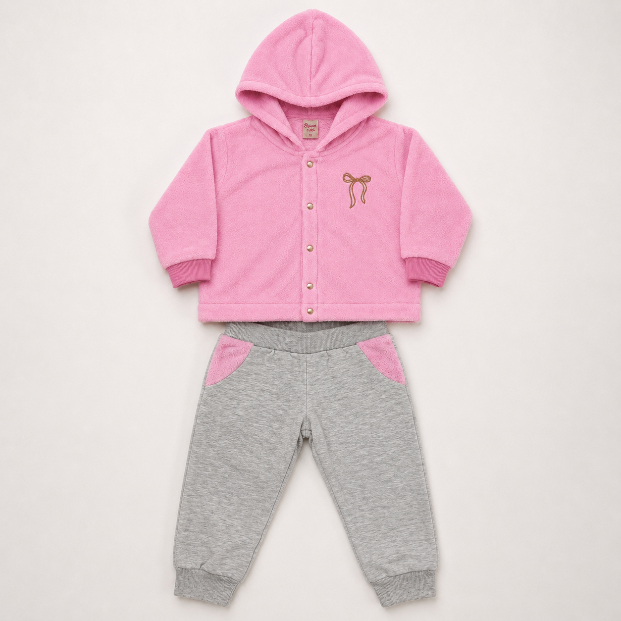 Conjunto Feminino Brincar e Arte Lacinho Fleece