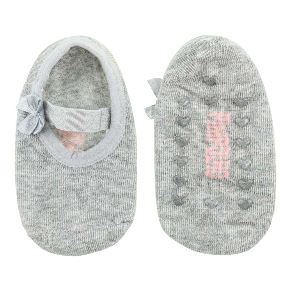 Meia Sapatilha Infantil Feminina Pimpolho Lisa Antiderrapante Algodão