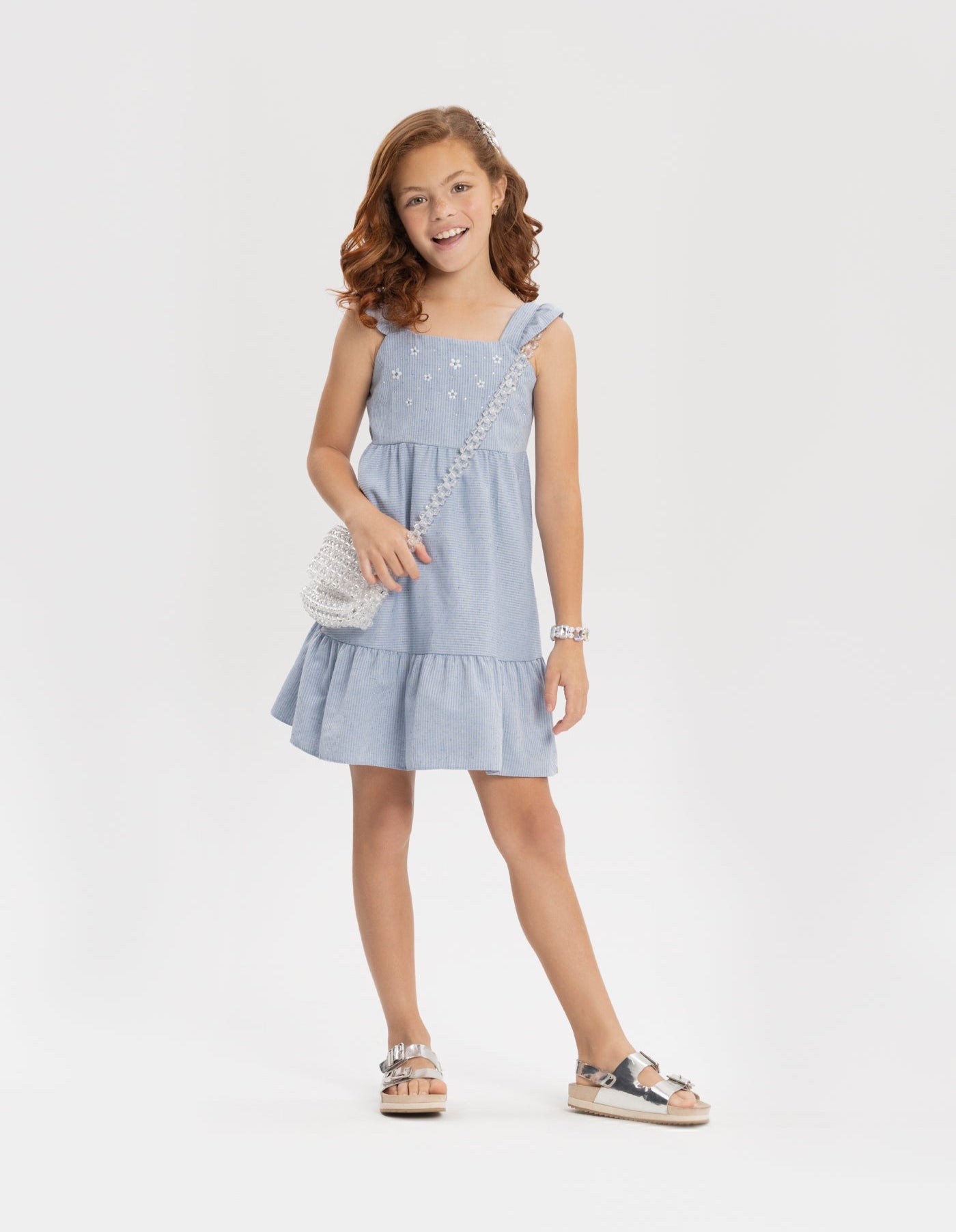 Vestido Alakazoo Florzinha E Strass
