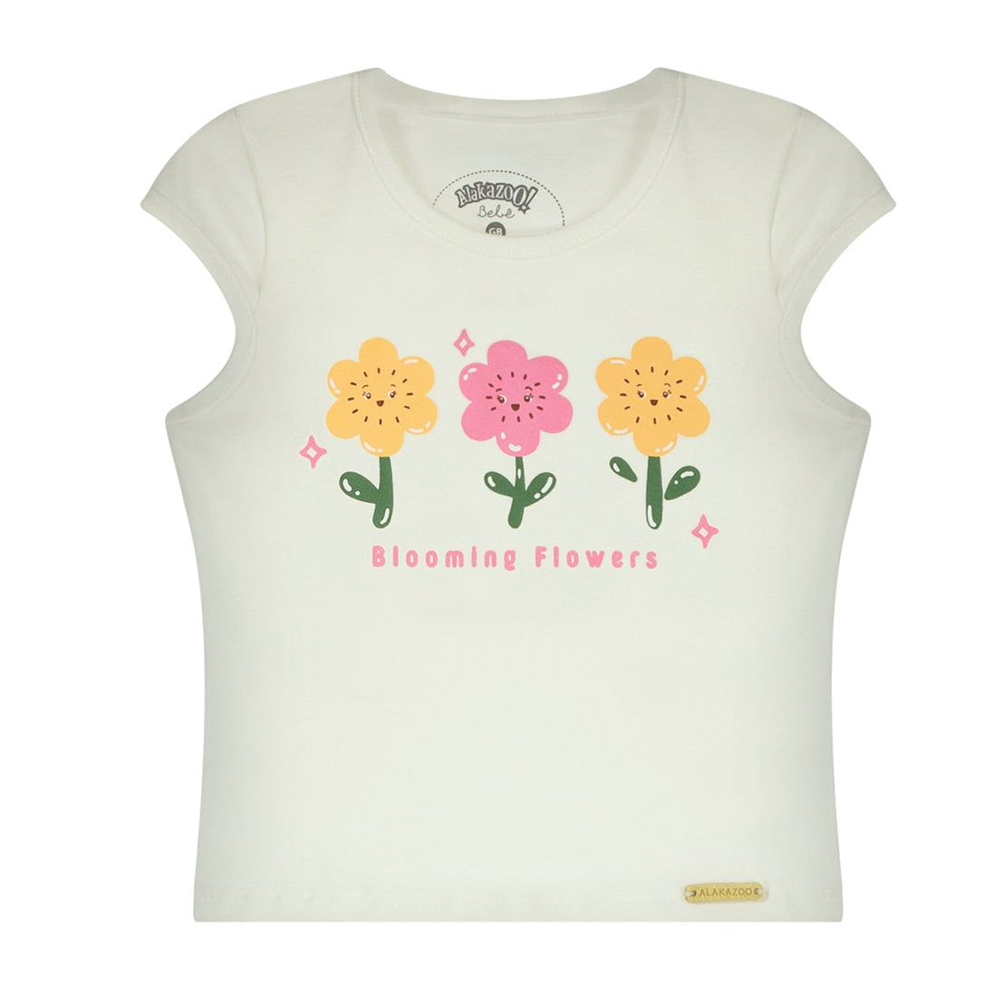 Conjunto Infantil Feminino Alakazoo Blooming Flowers Blusa e Short-Saia