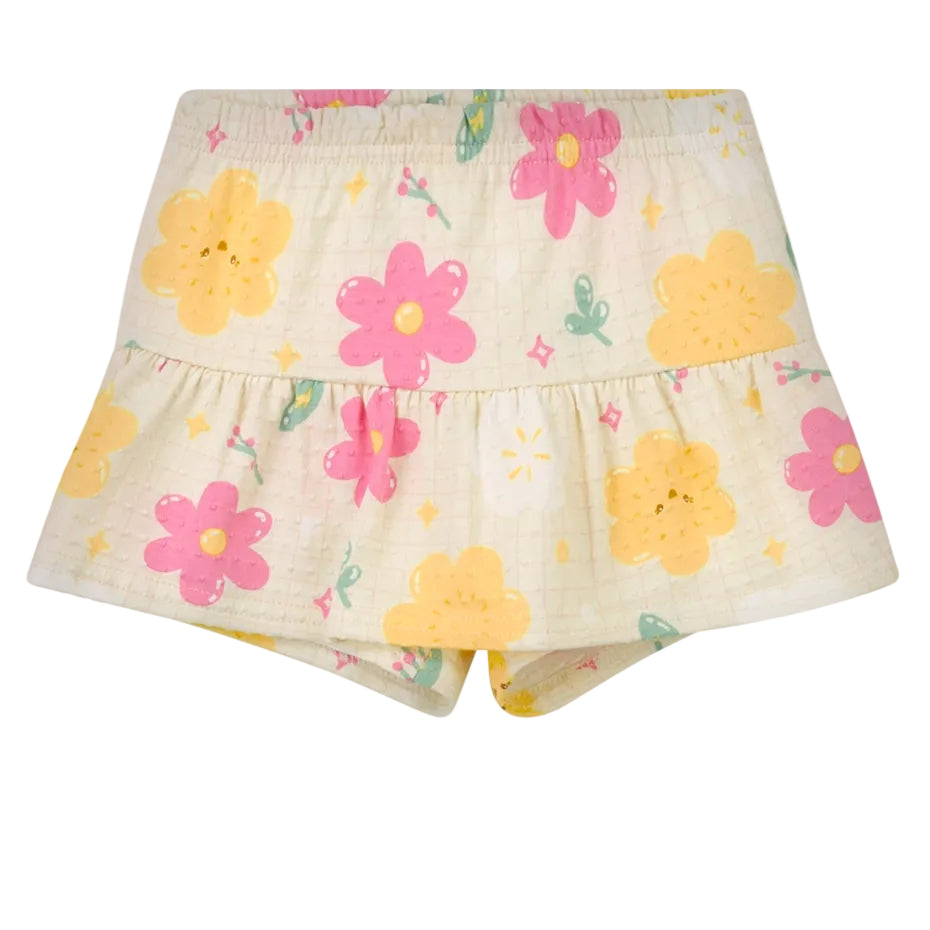 Conjunto Infantil Feminino Alakazoo Blooming Flowers Blusa e Short-Saia