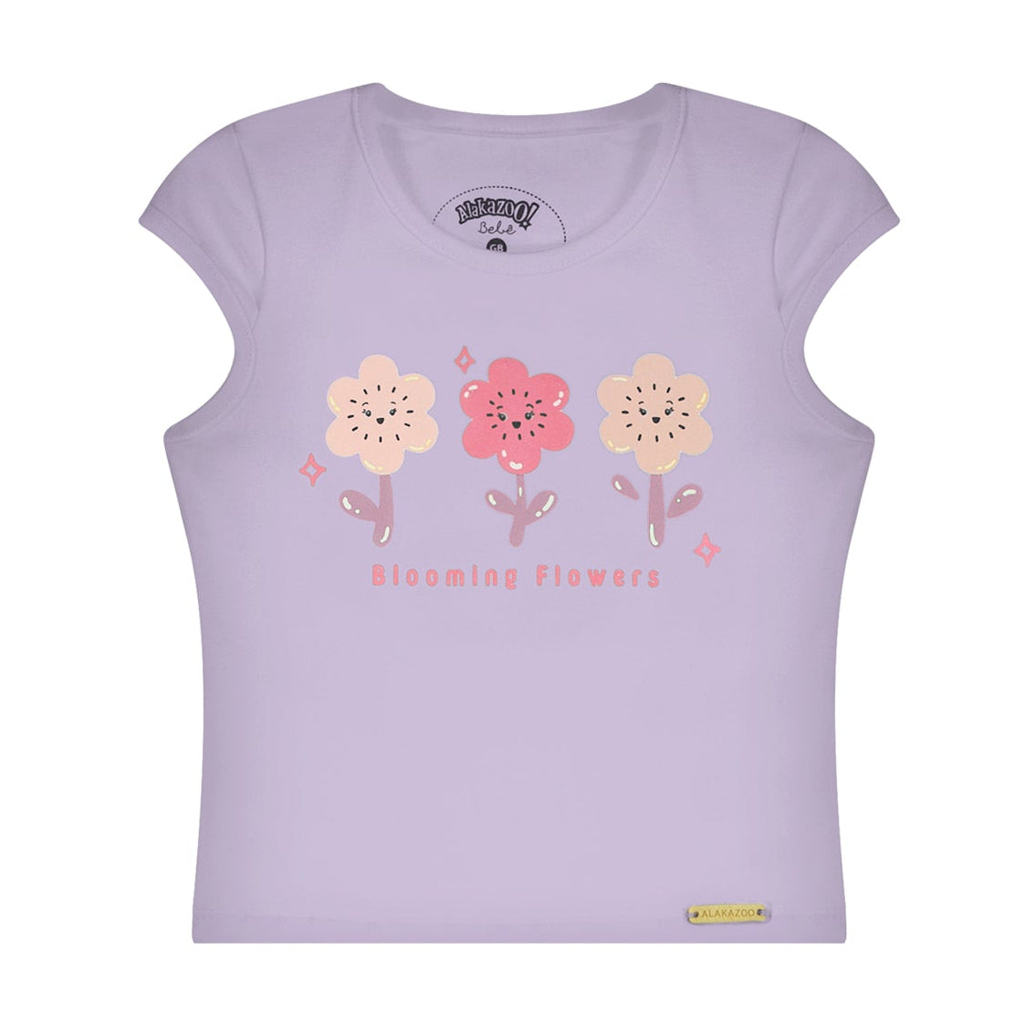 Conjunto Infantil Feminino Alakazoo Blooming Flowers Blusa e Short-Saia