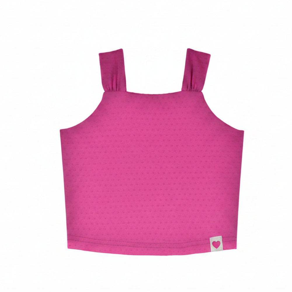 Conjunto Infantil Feminino Alakazoo Cerejas Coração Malha Nikko Cropped e Short-Saia