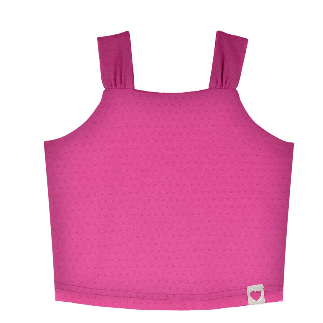 Conjunto Infantil Feminino Alakazoo Cerejas Coração Malha Nikko Cropped e Short-Saia