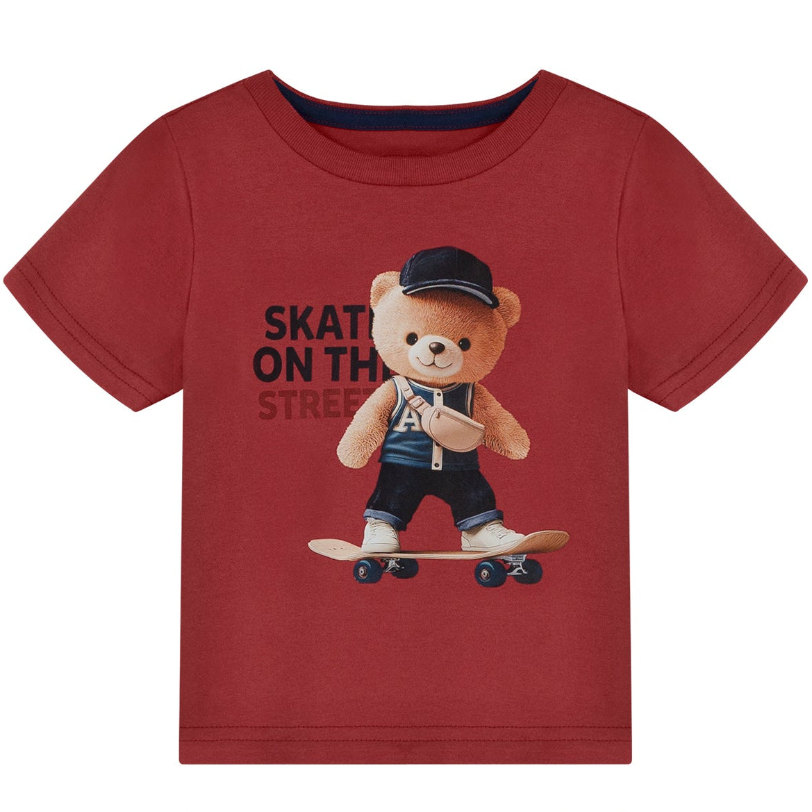 Conjunto Infantil Masculino Alakazoo Ursinho Skate Casual