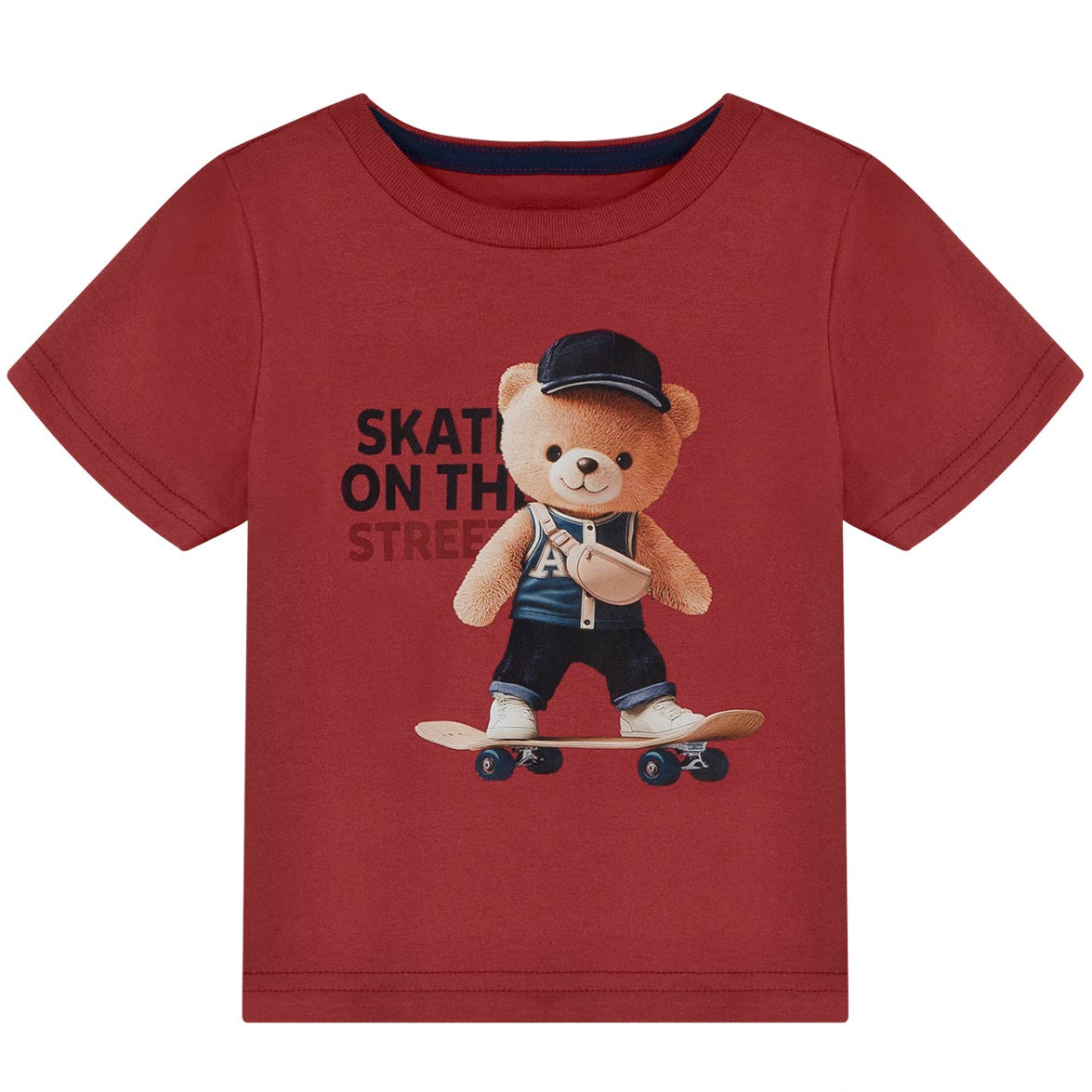 Conjunto Infantil Masculino Alakazoo Ursinho Skate Casual
