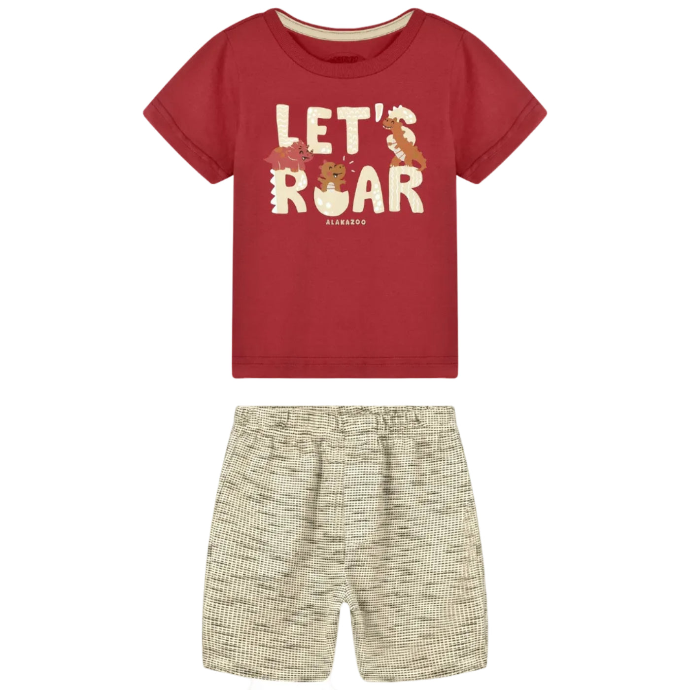 Conjunto Infantil Masculino Alakazoo Let's Roar Dinossauros Casual