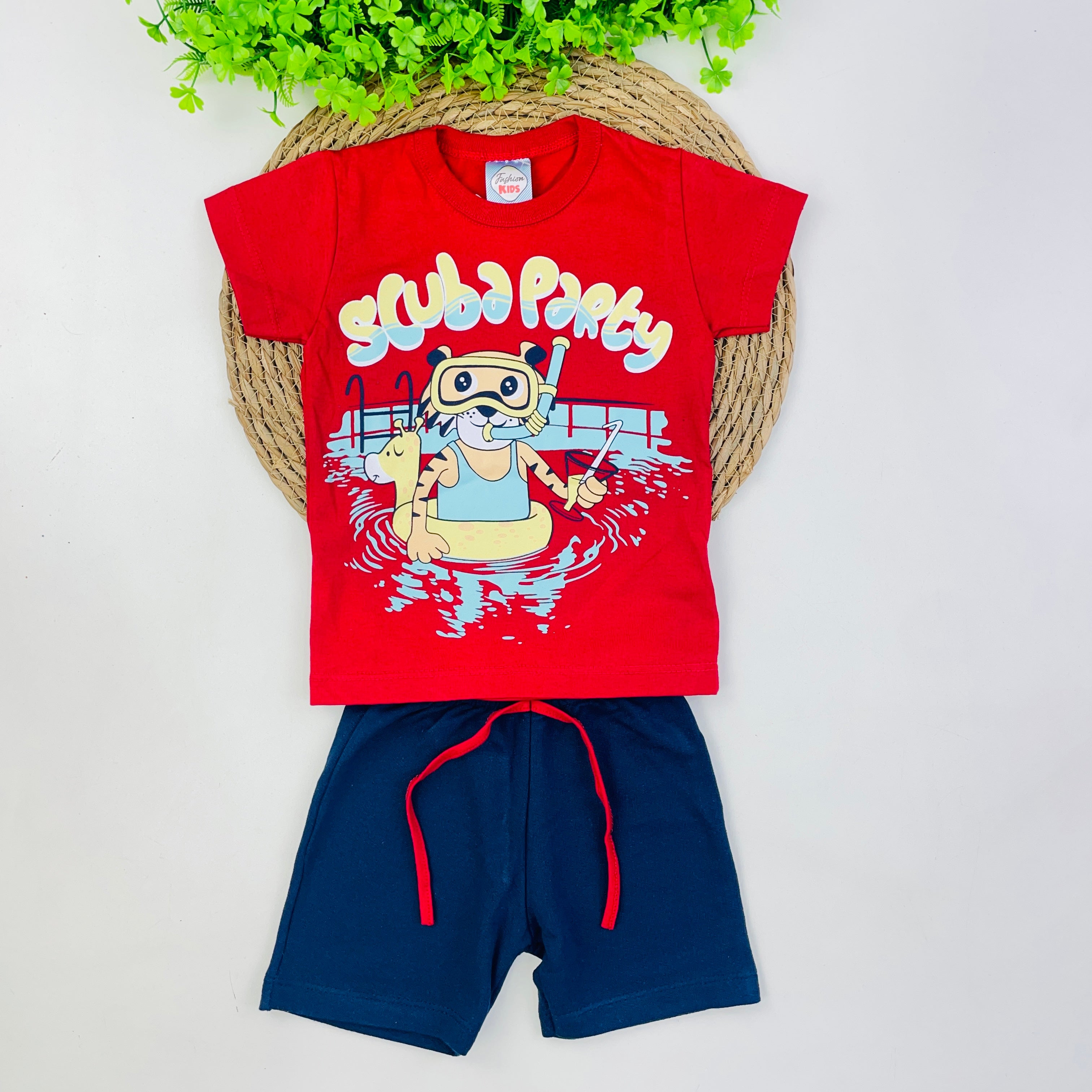 Conjunto Fashion Kids Infantil Masculino Scuba Party