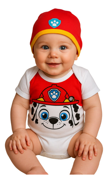 Body Baby Babykut Patrulha Canina com Chapéu