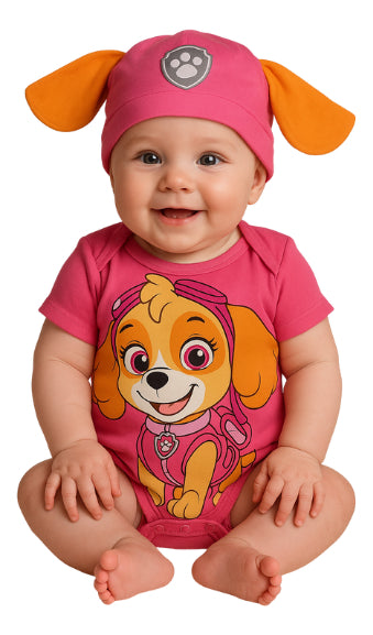 Body Baby Babykut Patrulha Canina com Chapéu
