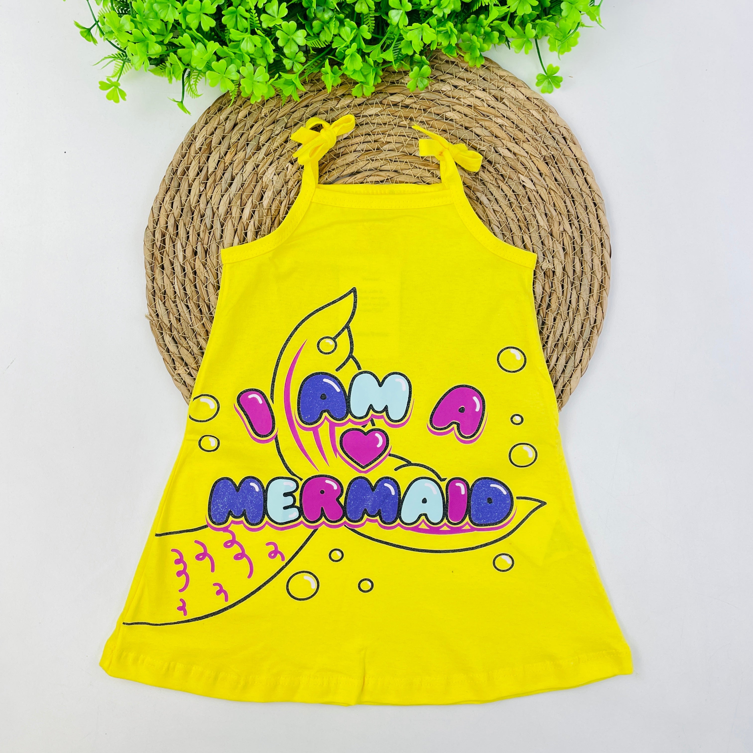 Vestido Fashion Kids Infantil Menina  I Am a Mermaid