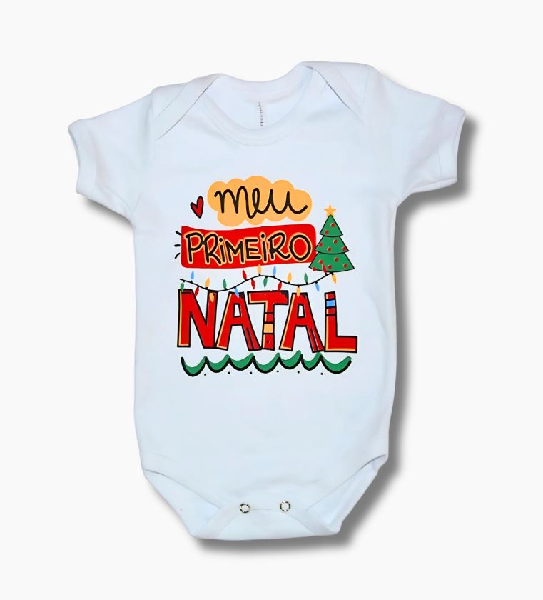 Conjunto Body e Saia Meu Primeiro Natal Babykut