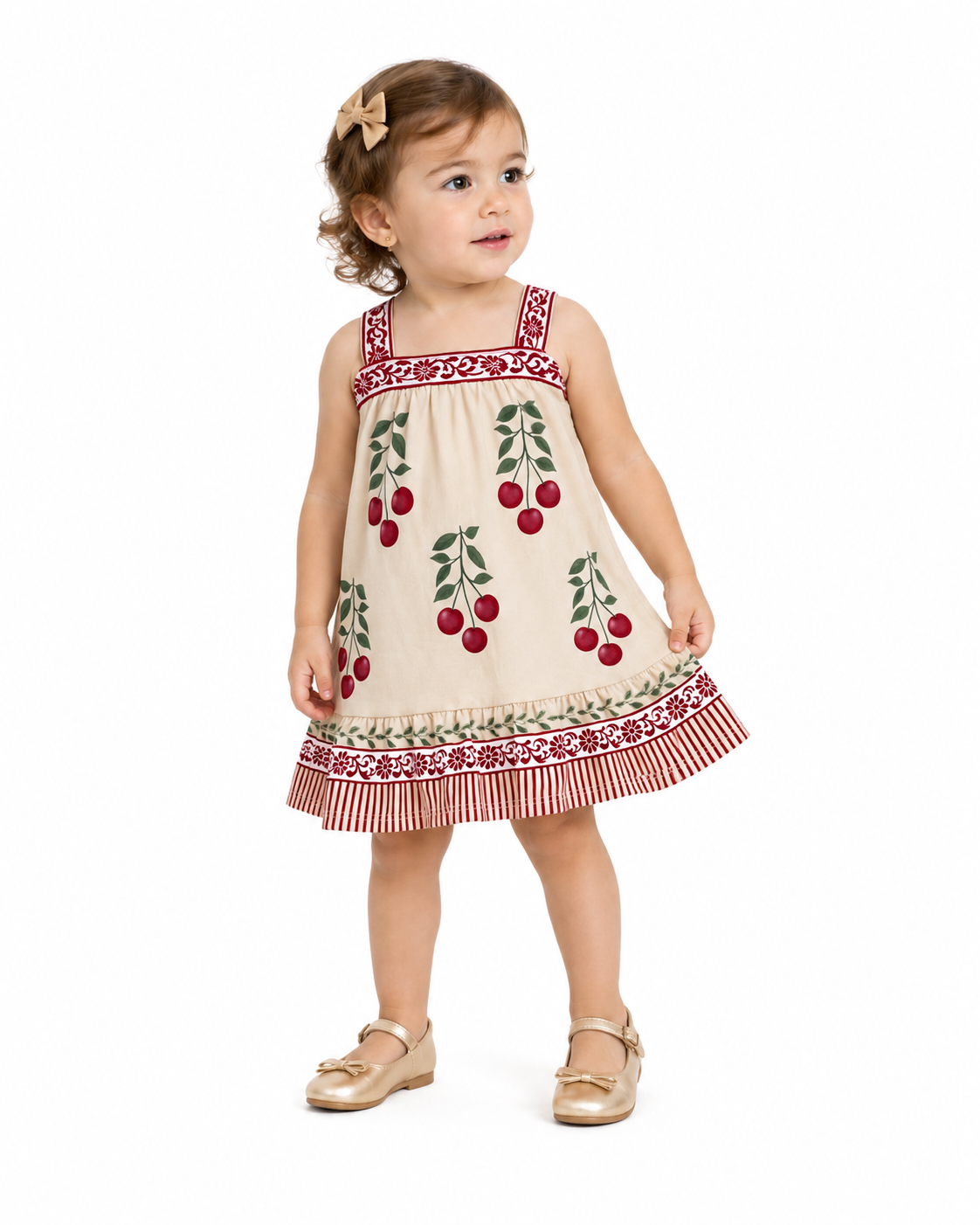 Vestido Milon Cerejas com Bordado