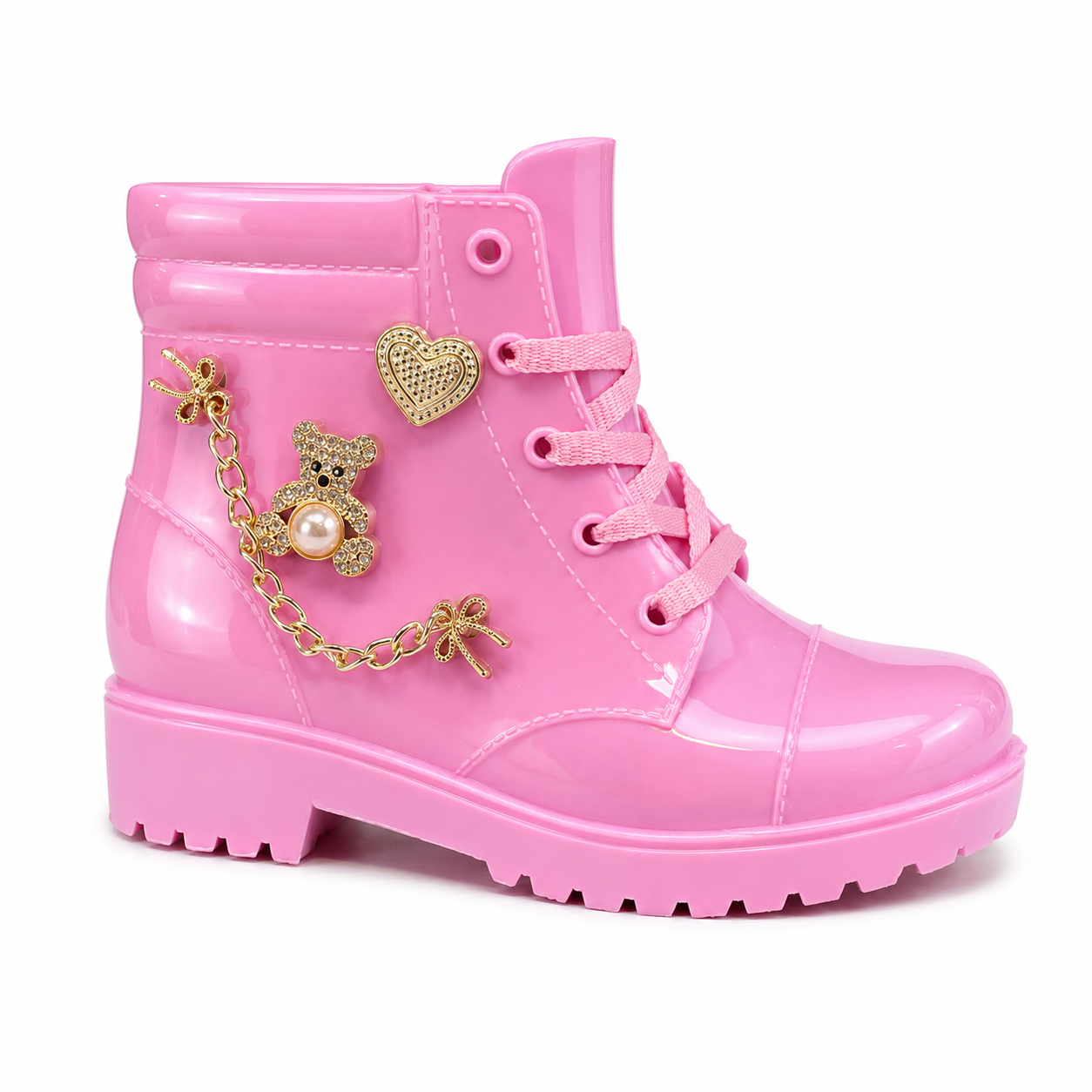 Bota Coturno Infantil Feminina LueLua Dance Lisa com Pins