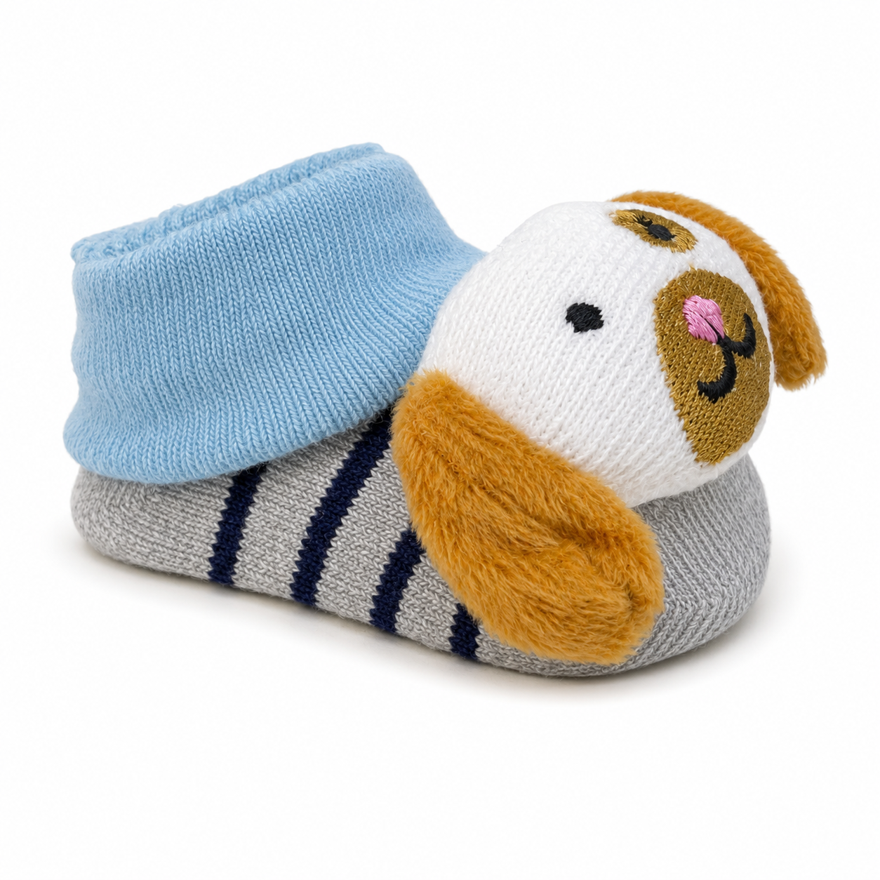 Meia Plin Baby Dog Antiderrapante Bebê 0 a 12 Meses
