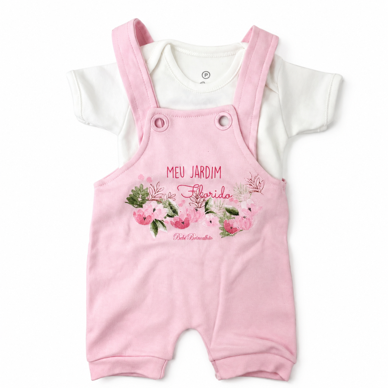 Conjunto Bebê Brincalhão Jardineira e Body 2 Peças