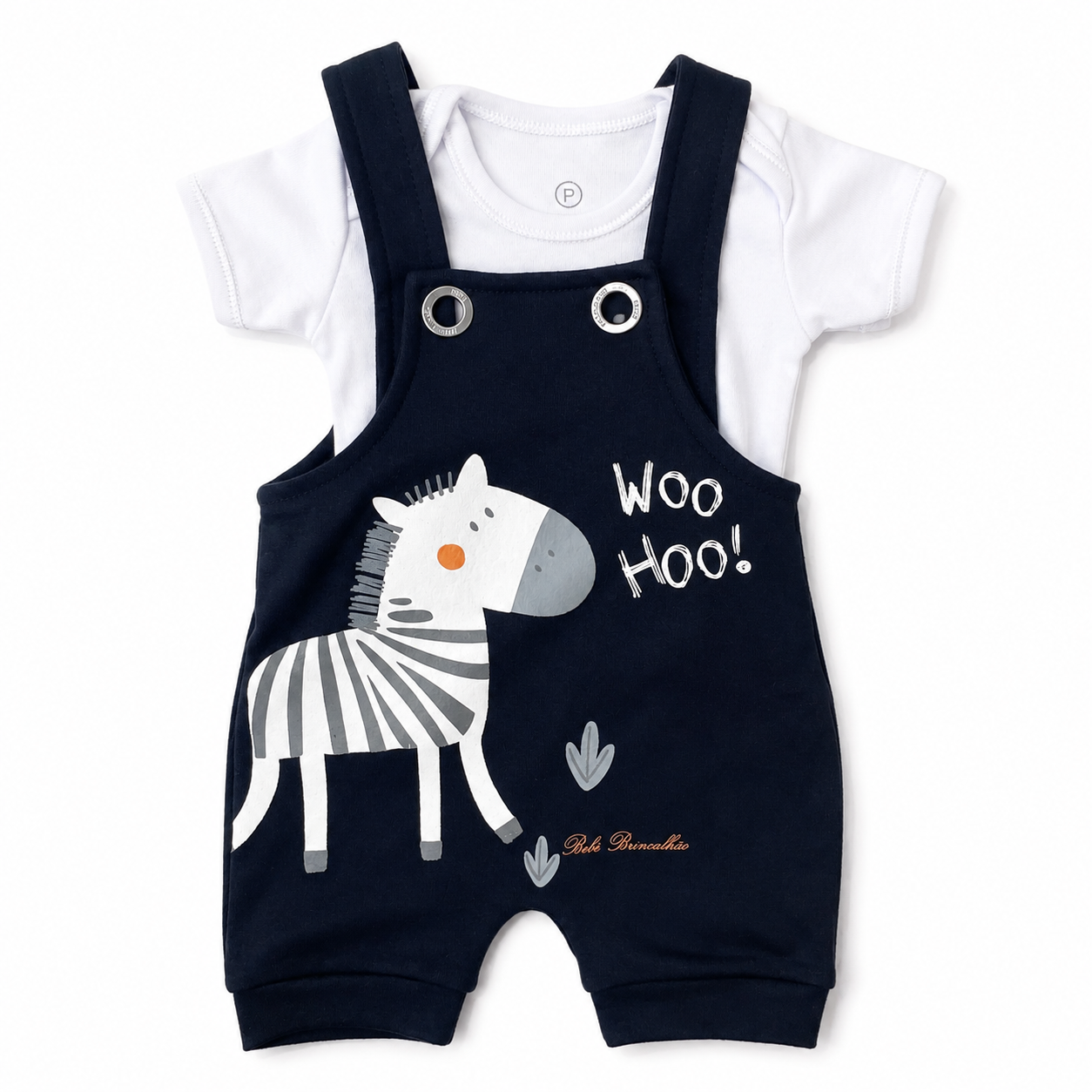 Conjunto Bebê Brincalhão Jardineira e Body 2 Peças