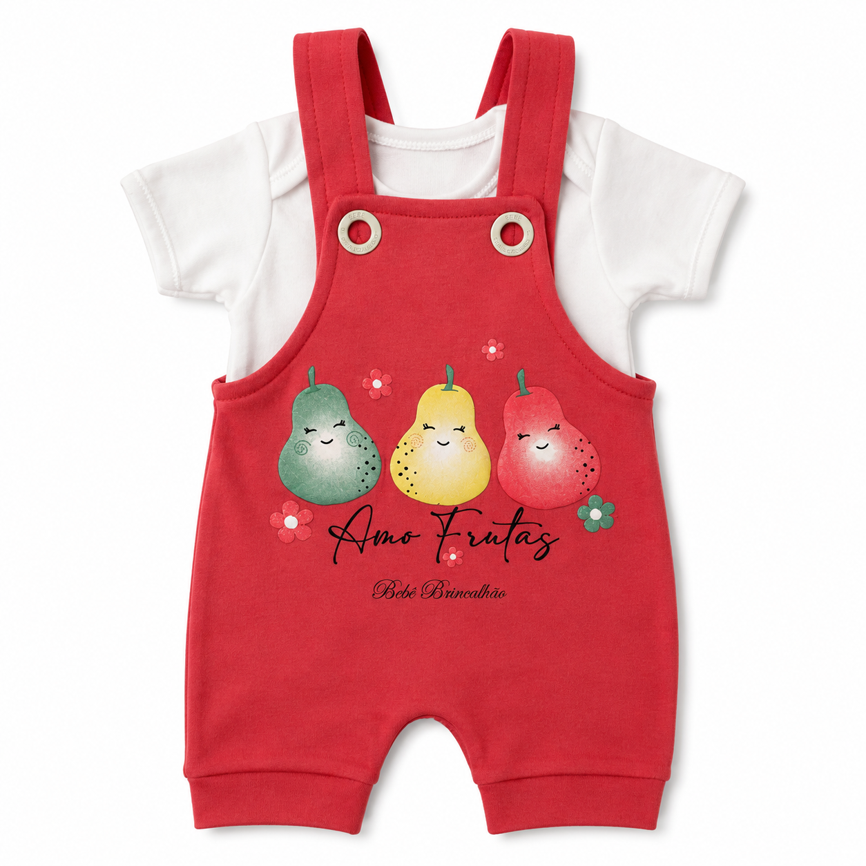 Conjunto Bebê Brincalhão Jardineira e Body 2 Peças