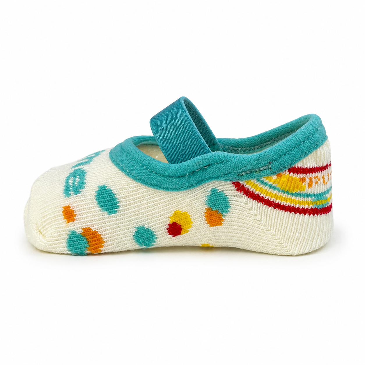 Meia Sapatilha Puket Mom Ou Dad Bebê Off White 0 a 4 Meses Confortável