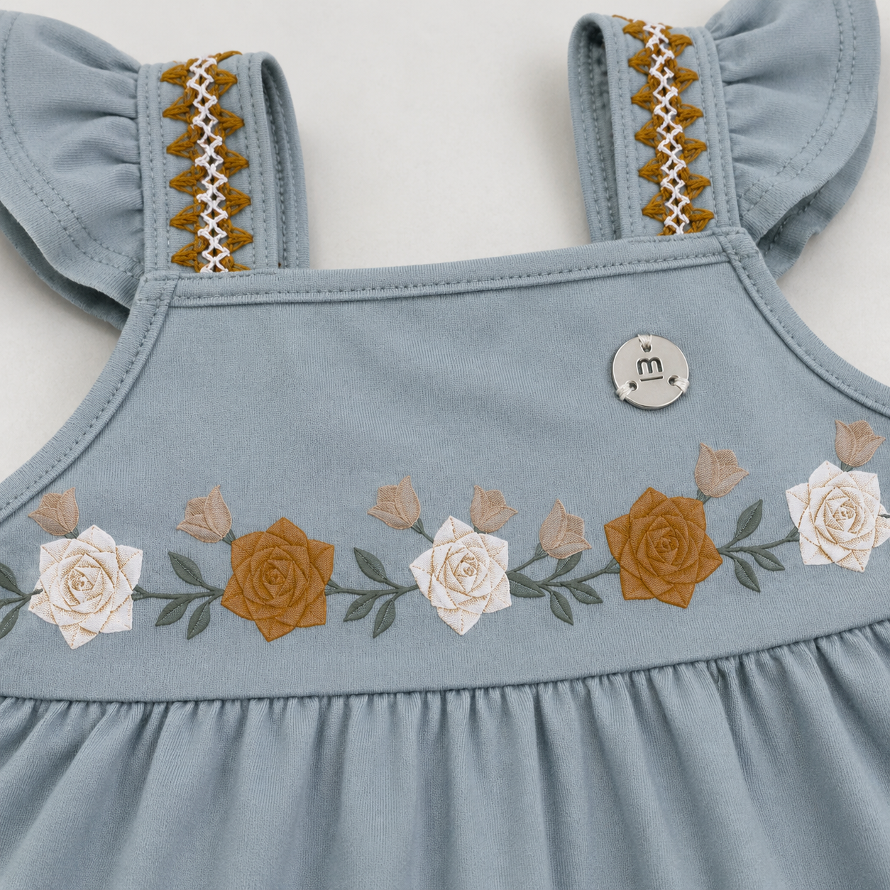 Vestido Milon em Camadas Estampa de Rosas