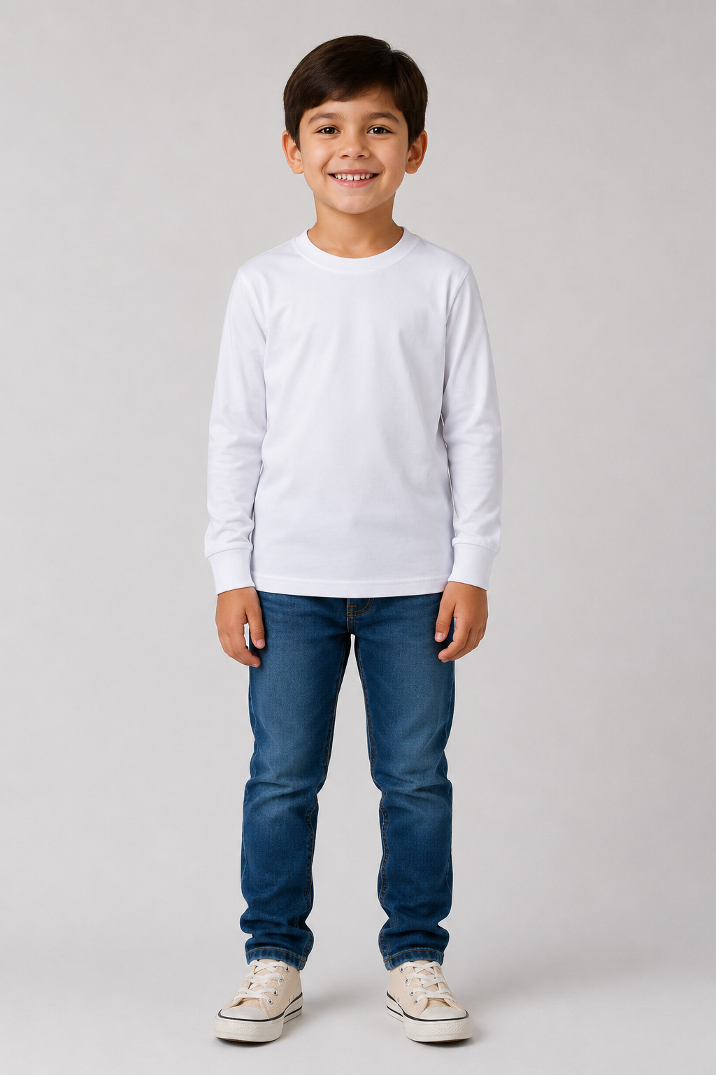 Camiseta Manga Longa Masculina Brincar e Arte Lisa Meia Malha