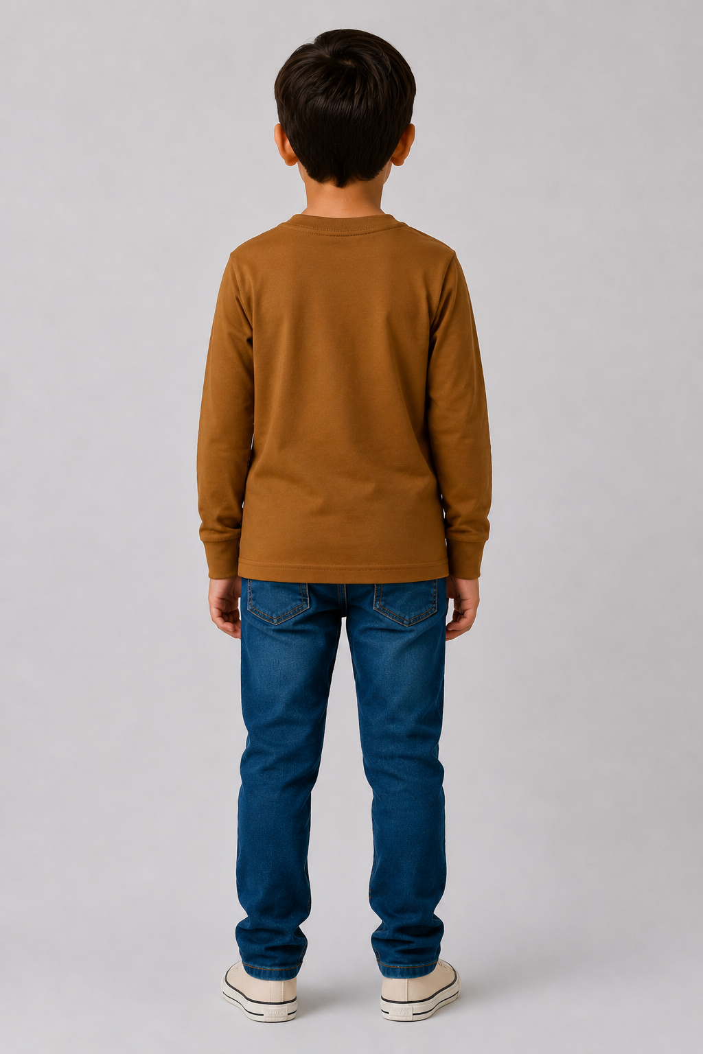Camiseta Manga Longa Masculina Brincar e Arte Lisa Meia Malha