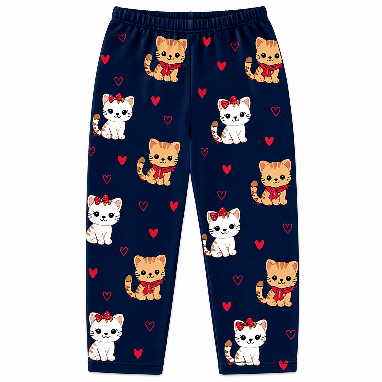 Conjunto Infantil Feminino Kyly Blusa com Babado Gatinha de Laço e Legging