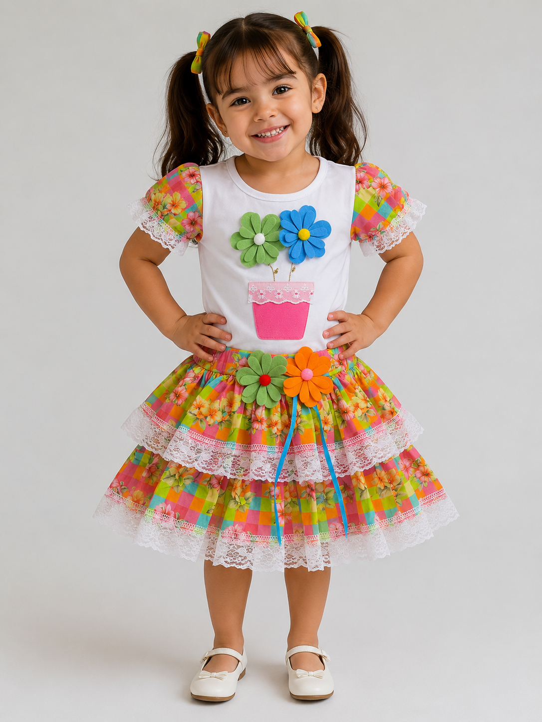 Vestido Infantil Festa Junina Quadrilha Caipira Menina
