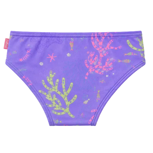 Conjunto Biquíni Infantil Feminino Kamylus Tchibum Fundo do Mar Estampado Proteção UV 50+ Dri-Fit
