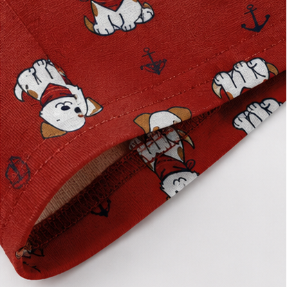 Conjunto Infantil Masculino Kyly Cachorrinho Bordado Camiseta e Bermuda