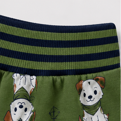 Conjunto Infantil Masculino Kyly Cachorrinho Bordado Camiseta e Bermuda
