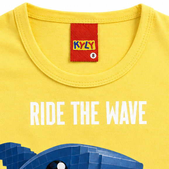 Camiseta Regata Infantil Masculina Kyly Tubarão Ride The Wave Algodão