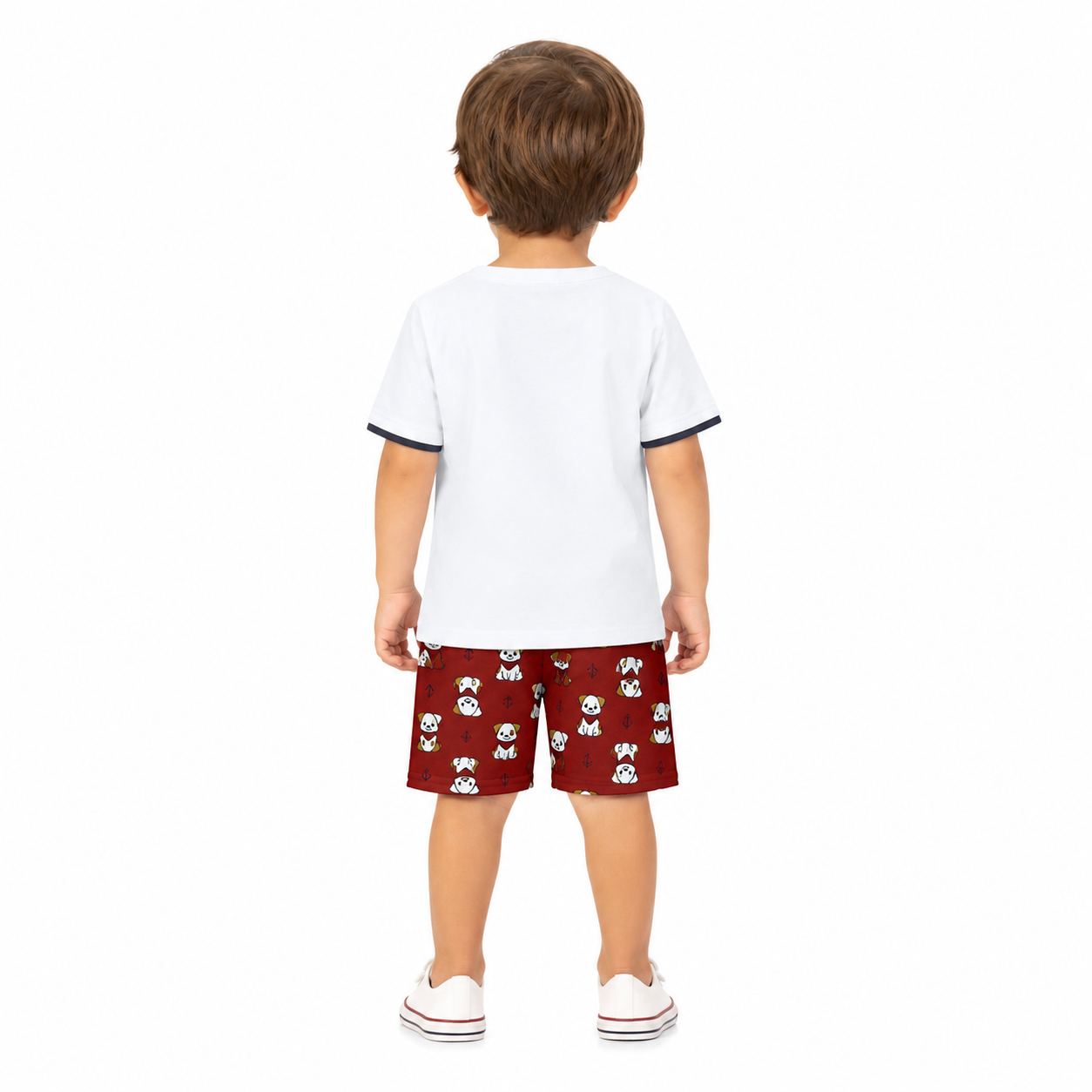 Conjunto Infantil Masculino Kyly Cachorrinho Bordado Camiseta e Bermuda