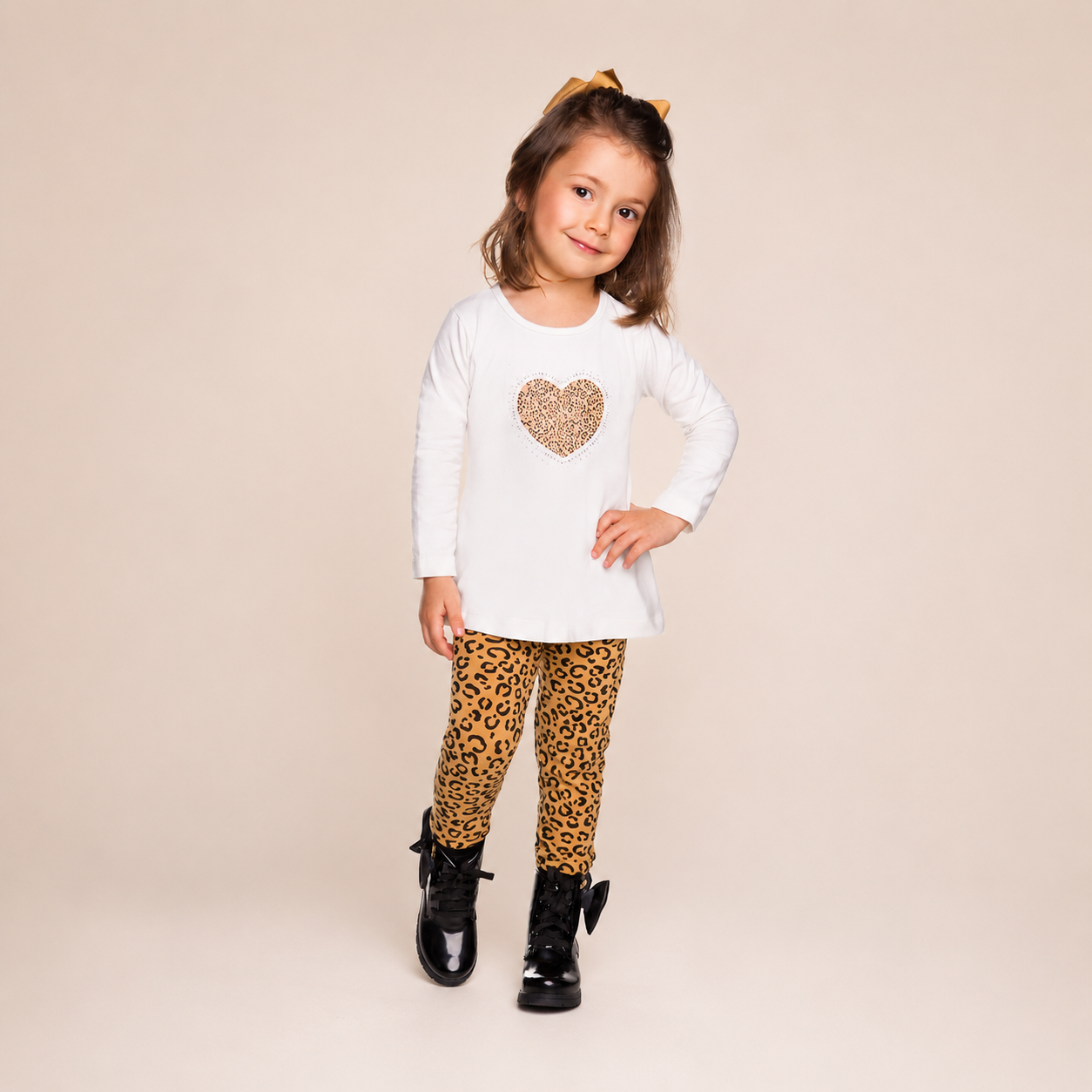 Conjunto Infantil Menina Have Fun Heart Spot Cotton 100% Algodão
