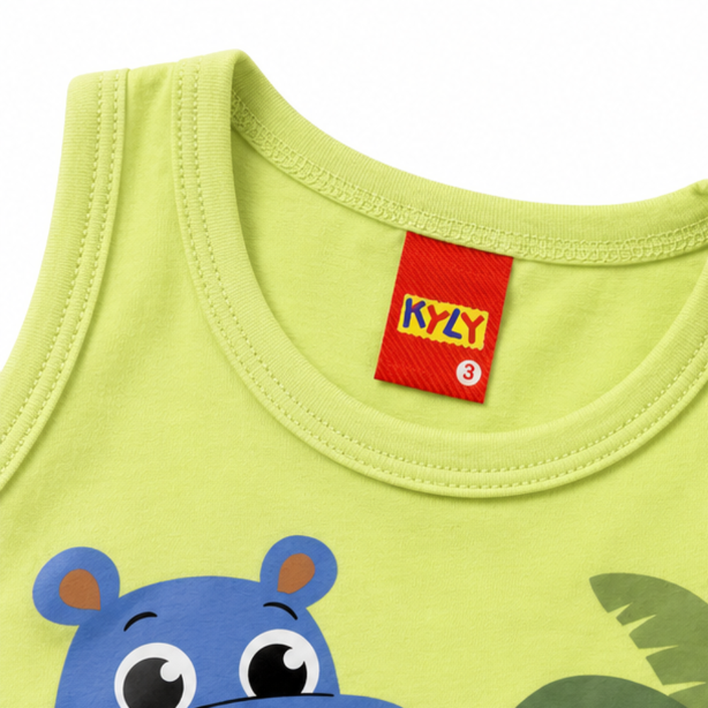 Regata Infantil Masculina Kyly Safari Animais da Selva